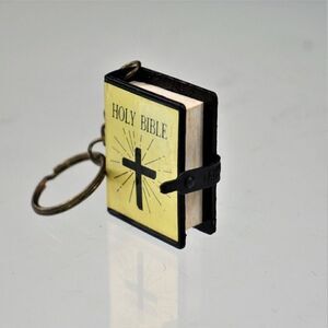 Miniature Novelty Bible Keychain Keyring